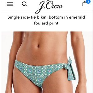 JCrew side tie bikini bottom